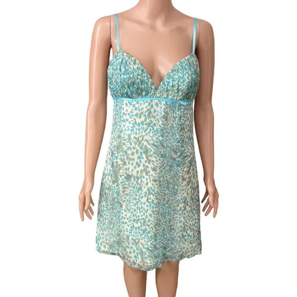 A.B.S by Allen Schwartz 100% silk animal print mini dress size 6